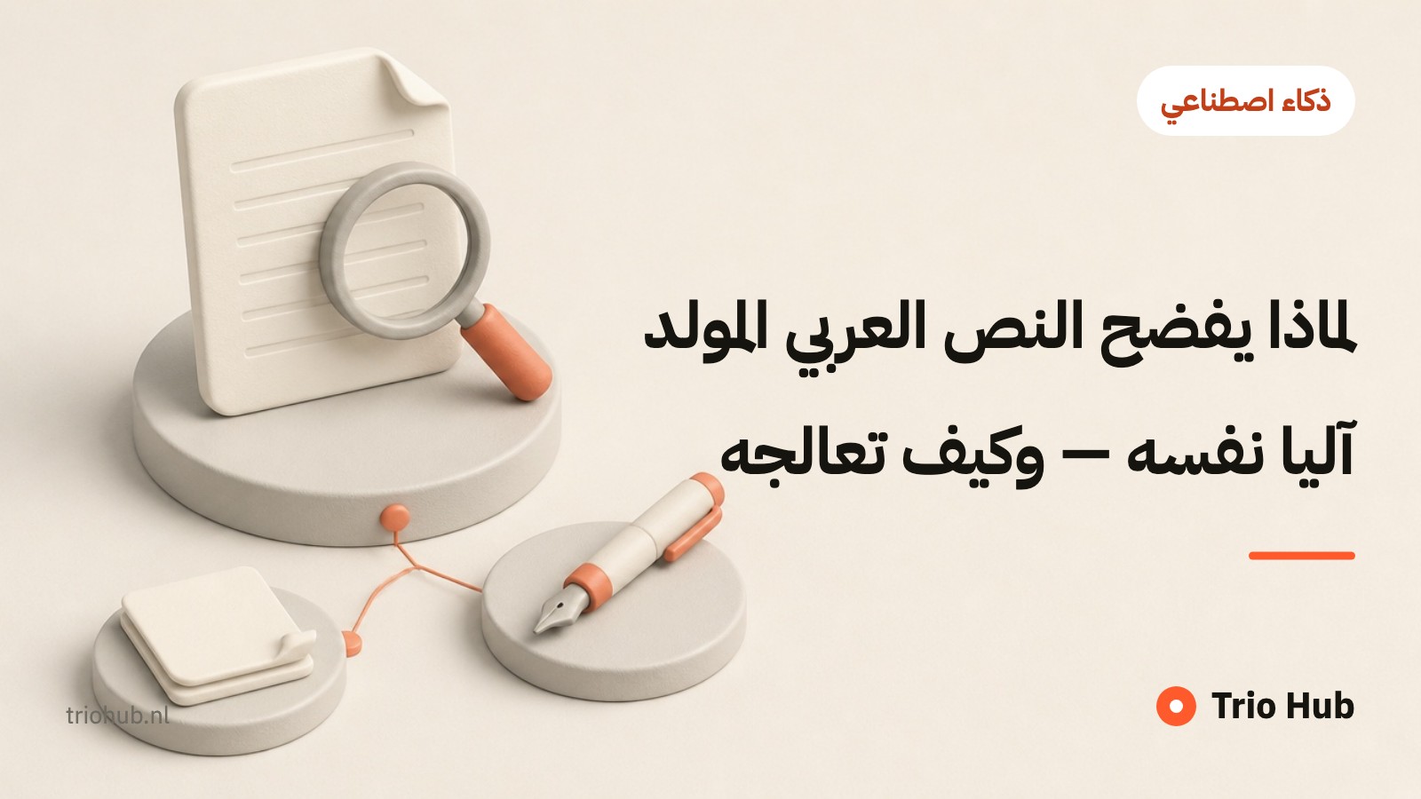 لماذا يفضح النص العربي المولَّد آلياً نفسه — وكيف تعالجه